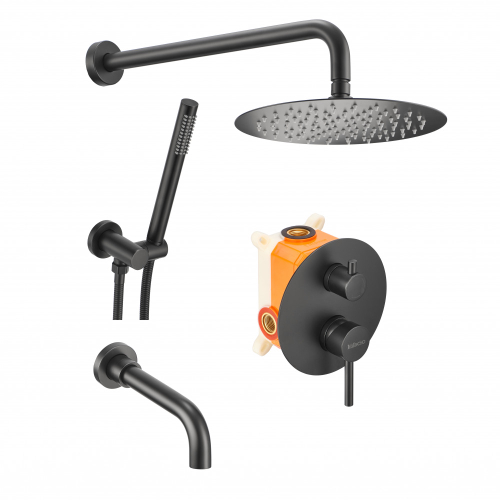 Душевая система встраиваемая Milacio Ultra MCU.150.MB чёрный матовый