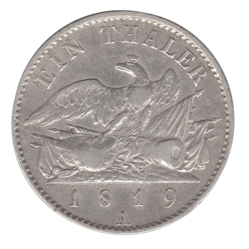1 талер 1819 (А). Германия-Пруссия. Серебро VF-XF