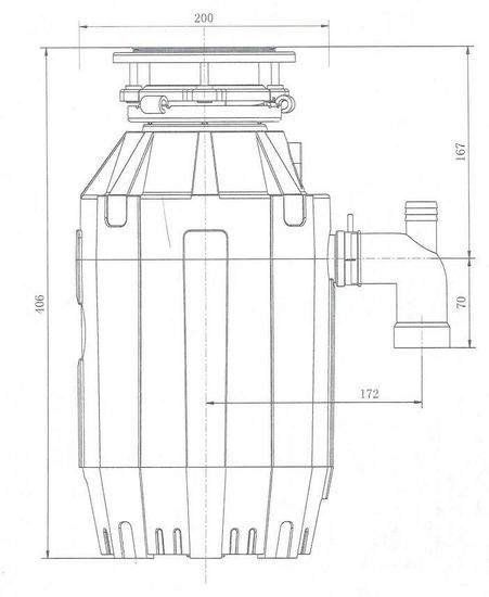 Измельчитель пищевых отходов Bone Crusher 810