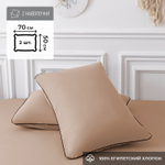 Наволочки 50х70 2 шт Сатин однотонный Элитный 100% египетский хлопок NE01557