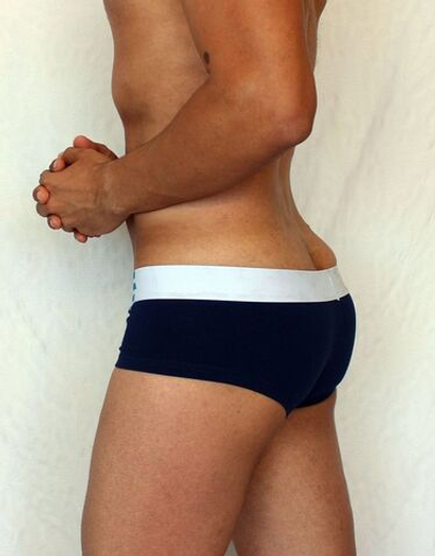 Темно-синие мужские трусы-хипсы (Размер: S) (Цвет: темно-синий)