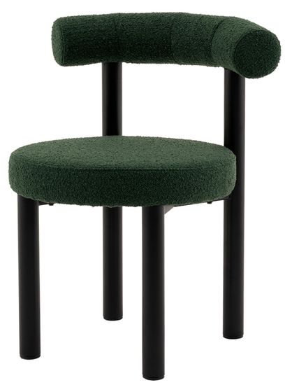 Стул обеденный Tomo зелёный букле