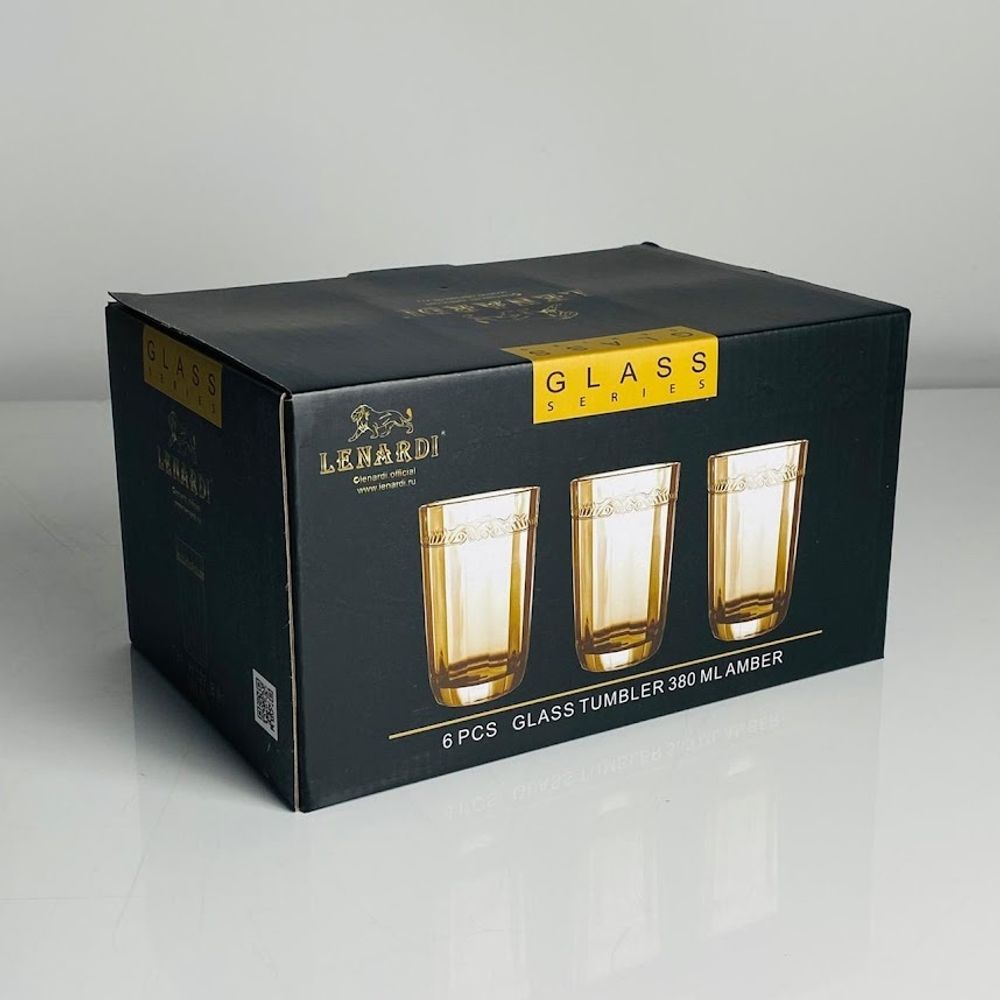 Lenardi 588-610 Набор из 6 стаканов 410мл в под.уп.(х4)Стекло