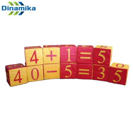 Набор мягких модулей кубиков Математика 250х250х250 (12 элементов)