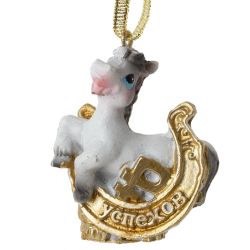 GAEM Фигурка декоративная подвесная "Лошадка", L5 W2 H5 см, 2в.
