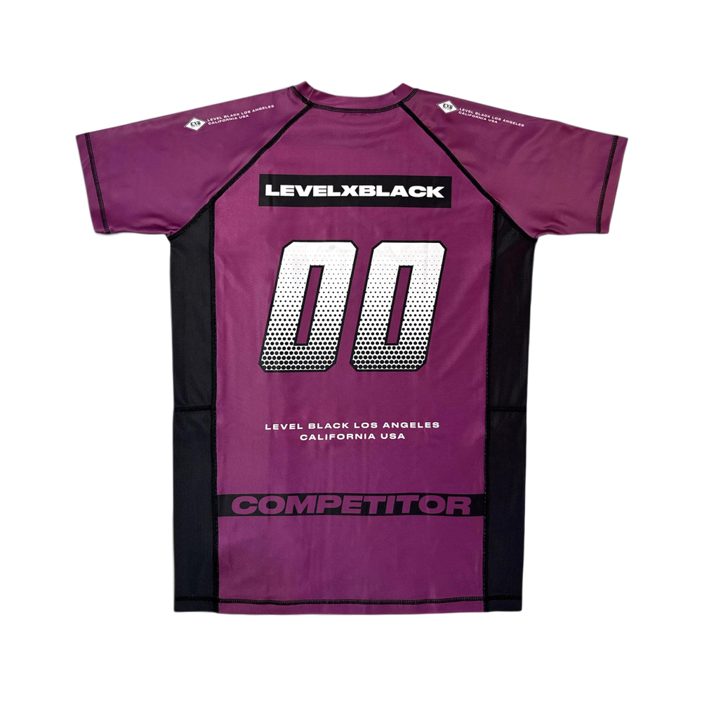 Рашгард Level x Black COMPETITOR фиолетовый