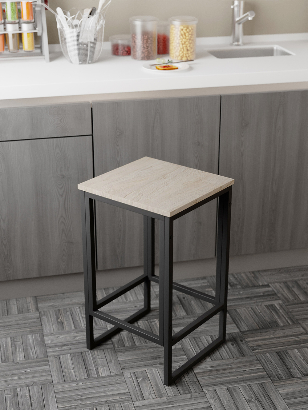 Стул полубарный лофт TITUS