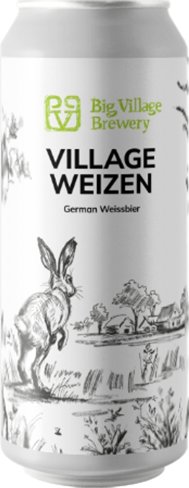 Пиво Биг Вилладж Вилладж Вайцен / Big Village Village Weizen 0.45 - банка