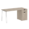 Home Office Стол письменный VR.SP-3-158.1.A Дуб Аттик/Металл Белый 1580*720*750