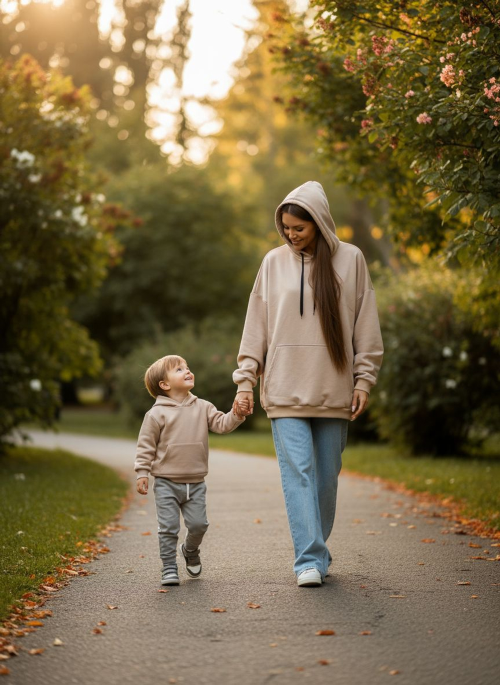 Толстовка женская худи с капюшоном оверсайз хлопок