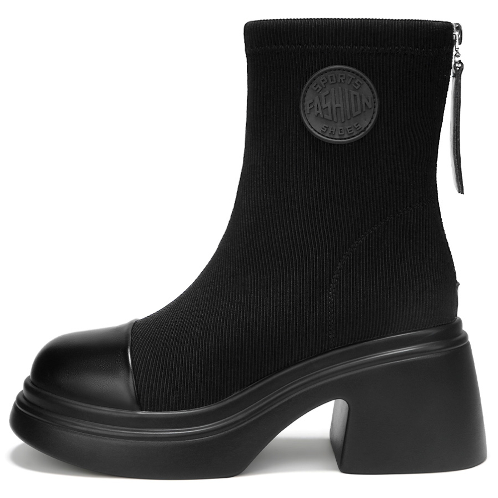 OMS Fabric Ankle Boots 7.5cm Women"s Black