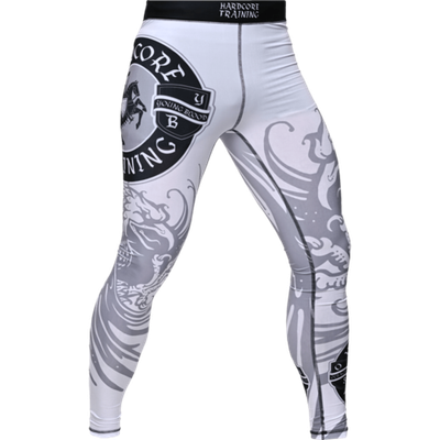Компрессионные штаны Hardcore Training Heraldry White