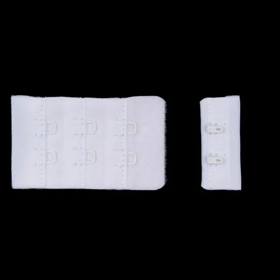 Застежка с крючками белая 2 ряда (цв. 001), 33*55 мм