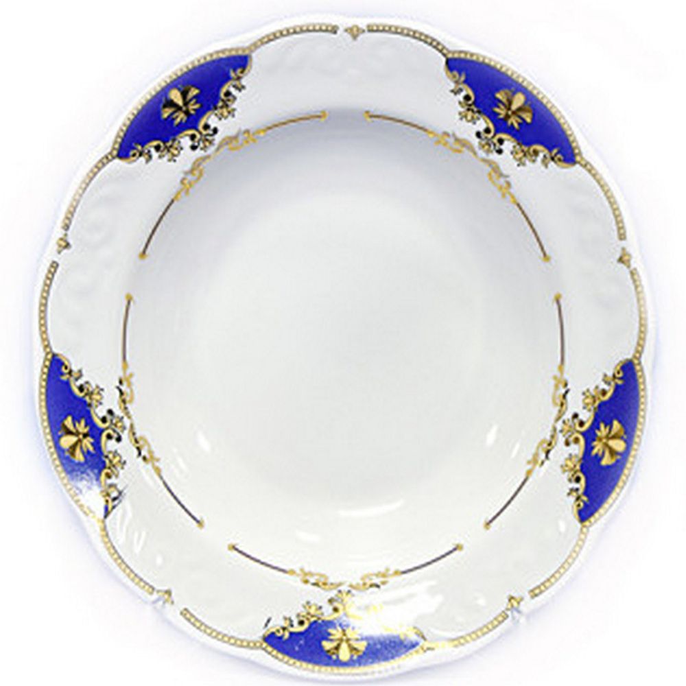 Тарелка глубокая 20см "БАРОККО СИНИЙ ТОН (Надежда)" 250мл, Беларусь.