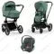 Детская коляска Cybex Priam IV 3 в 1 Leaf Green шасси Matt Black автокресло Aton B i-Size
