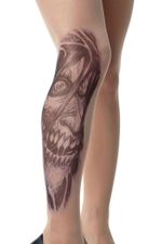 Колготки с принтом в виде чудовища (Размер: S-M-L) (Цвет: бежевый)