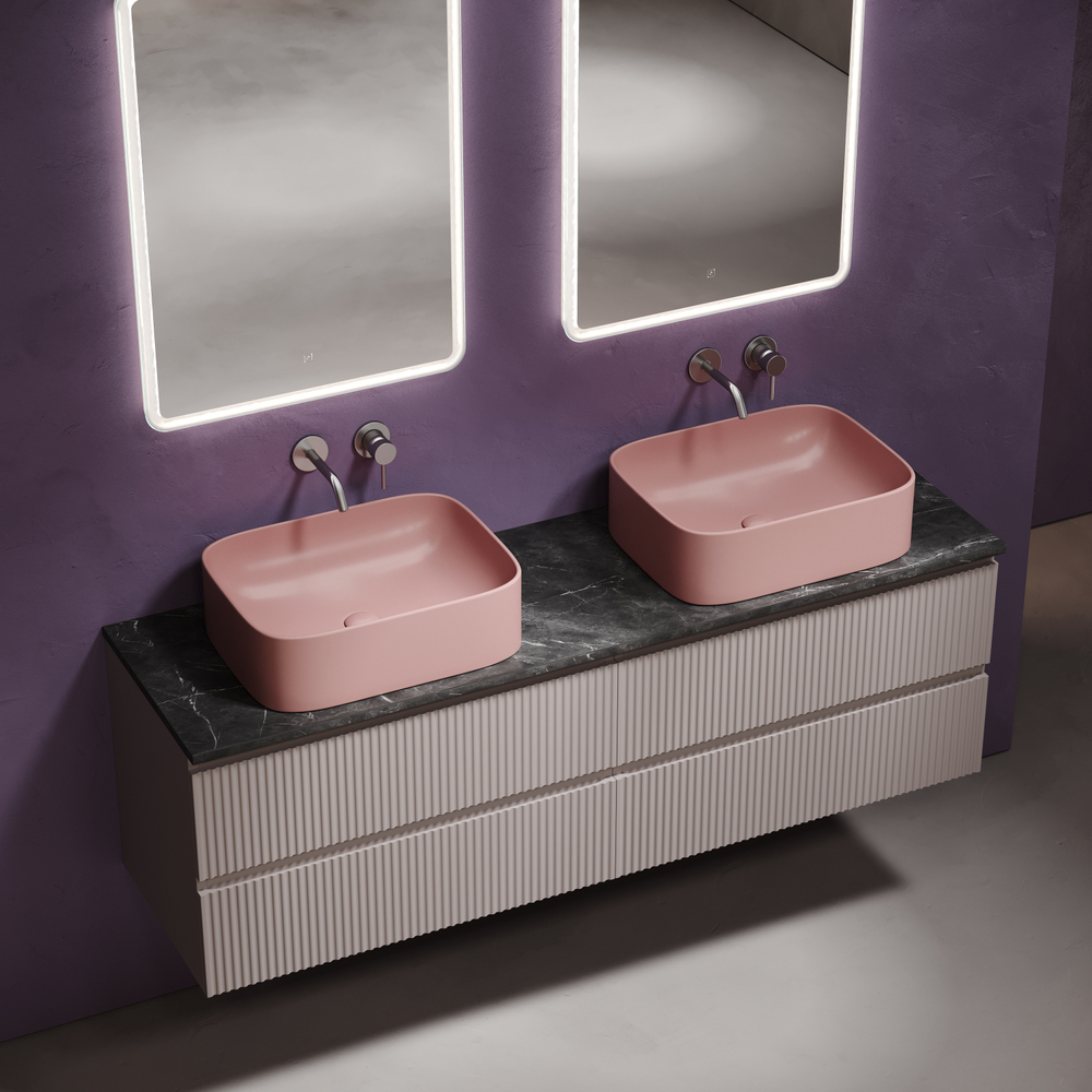 Sancos Столешница для ванной комнаты из керамогранита SANCOS Black Sky 1600х460 без отверстия под смеситель, арт.TT160A1