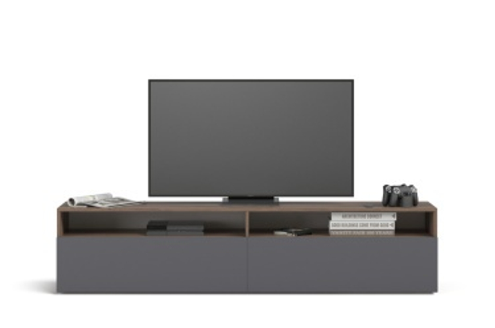 ТВ-Тумба Босс Квадро 180 Вяз каменный, Графит софт (последний экземпляр)