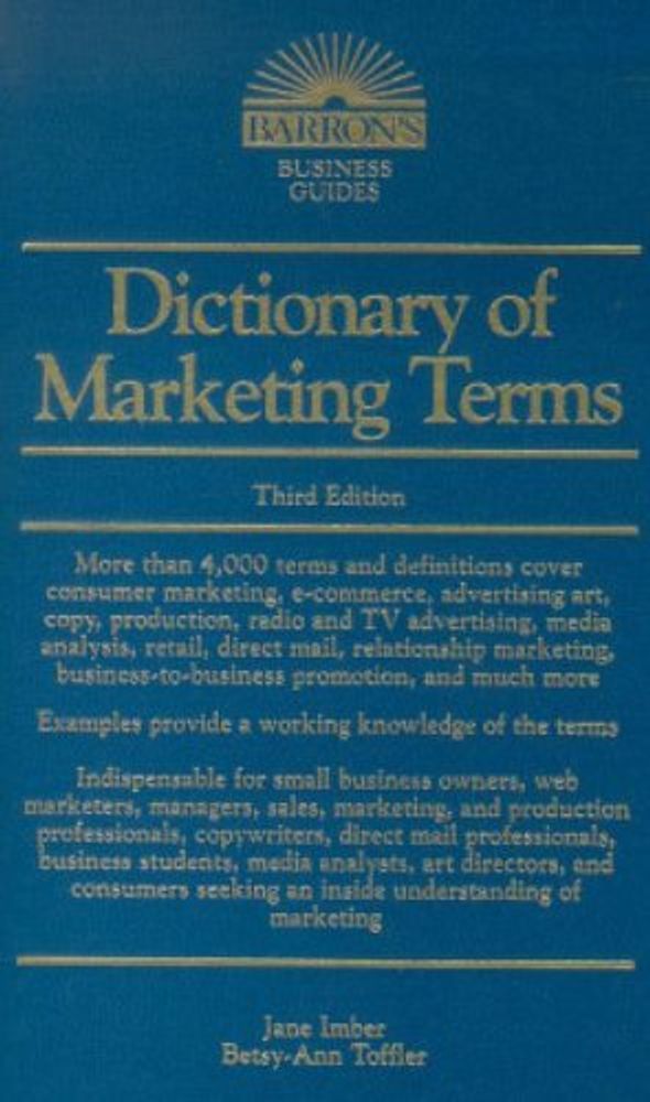 Dictionary of Marketing Terms  3e