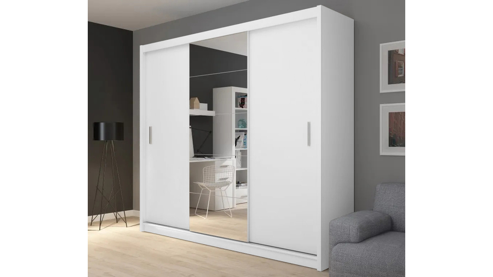 Шкаф-купе Ариадна Белый Фасадный 0101  230*60*240