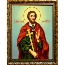Иоанн Сочавский великомученик. Икона на холсте.