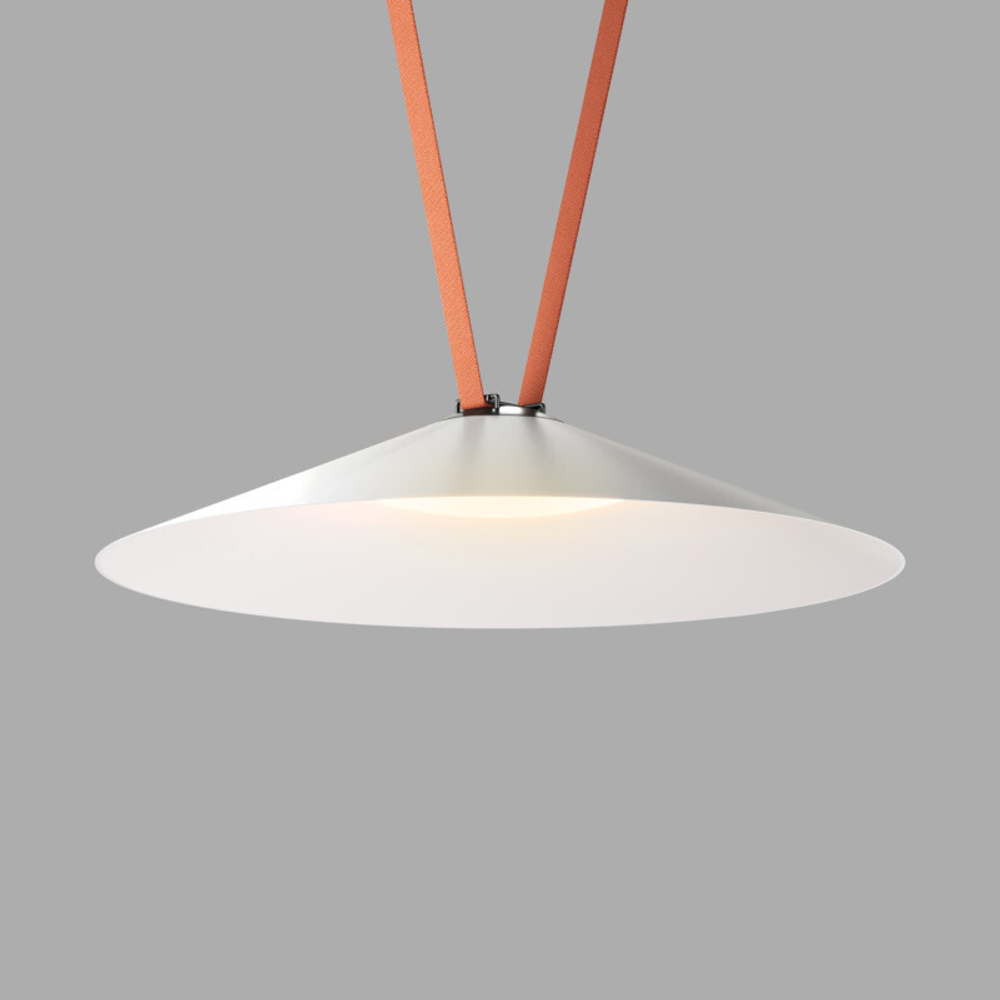 DK5569-WH+BK Cветильник для трека-ремня Belty, серия Flow, со светодиодом, D600*H122мм, 48V DC, 24W, RA90, 120°, 3000K, IP20, белый с черным, алюминий