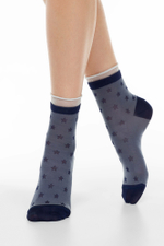 CONTE CLASSIC Носки из вискозы с глянцевым рисунком и декоративной прозрачной сеткой