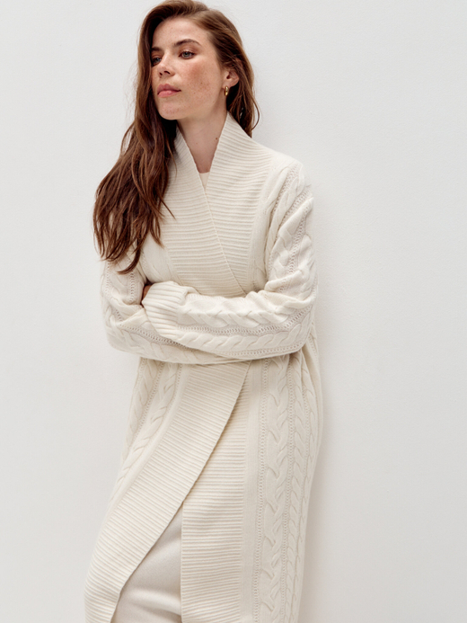 Кардиган с косами