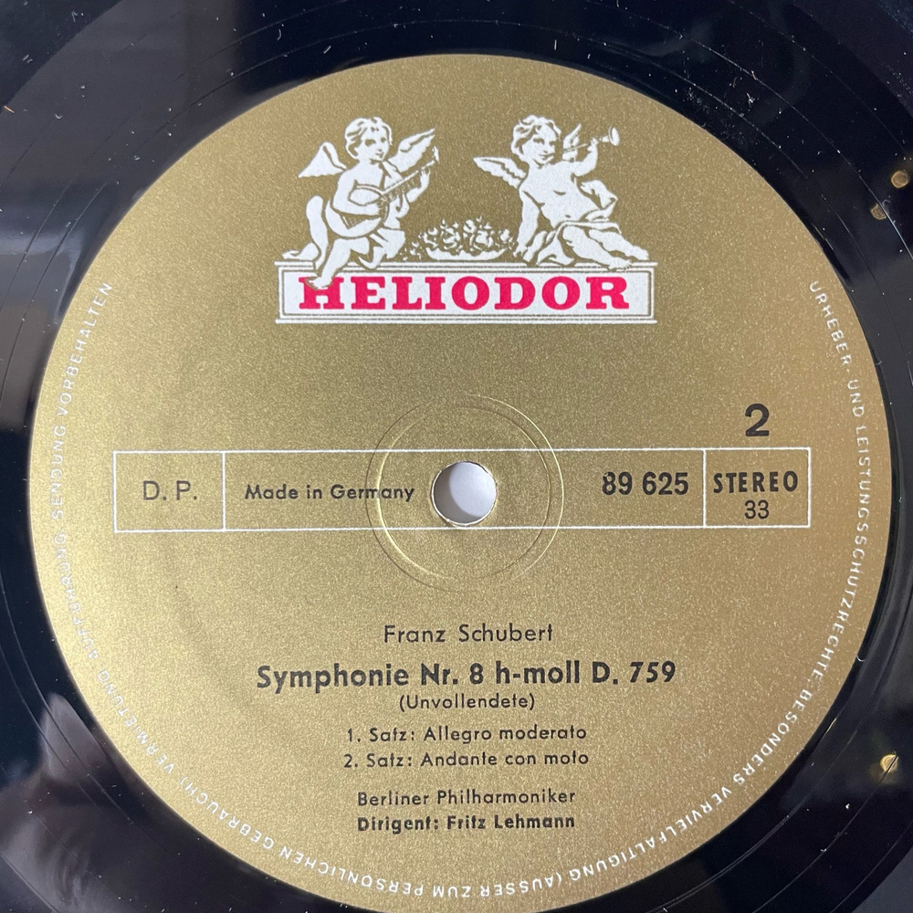 Винтажная виниловая пластинка LP Mozart Моцарт, Schubert Шуберт, Eine Kleine Nachtmusik, Balletmusik Nr. 2 Aus "Rosamunde", Symphonie Nr. 8 (Unvollendete) (Германия 1970)