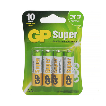 Батарейка GP Super 15A Тип AA, 4 шт