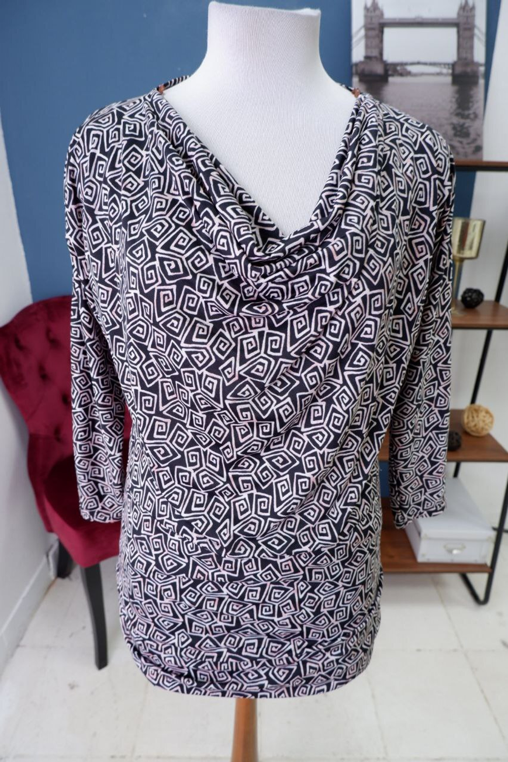 Блузка-туника Bel&Bo с принтом 42 размер