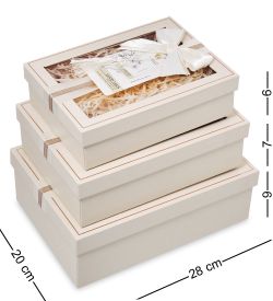 WF-177-A Набор коробок из 3 шт, кремовый