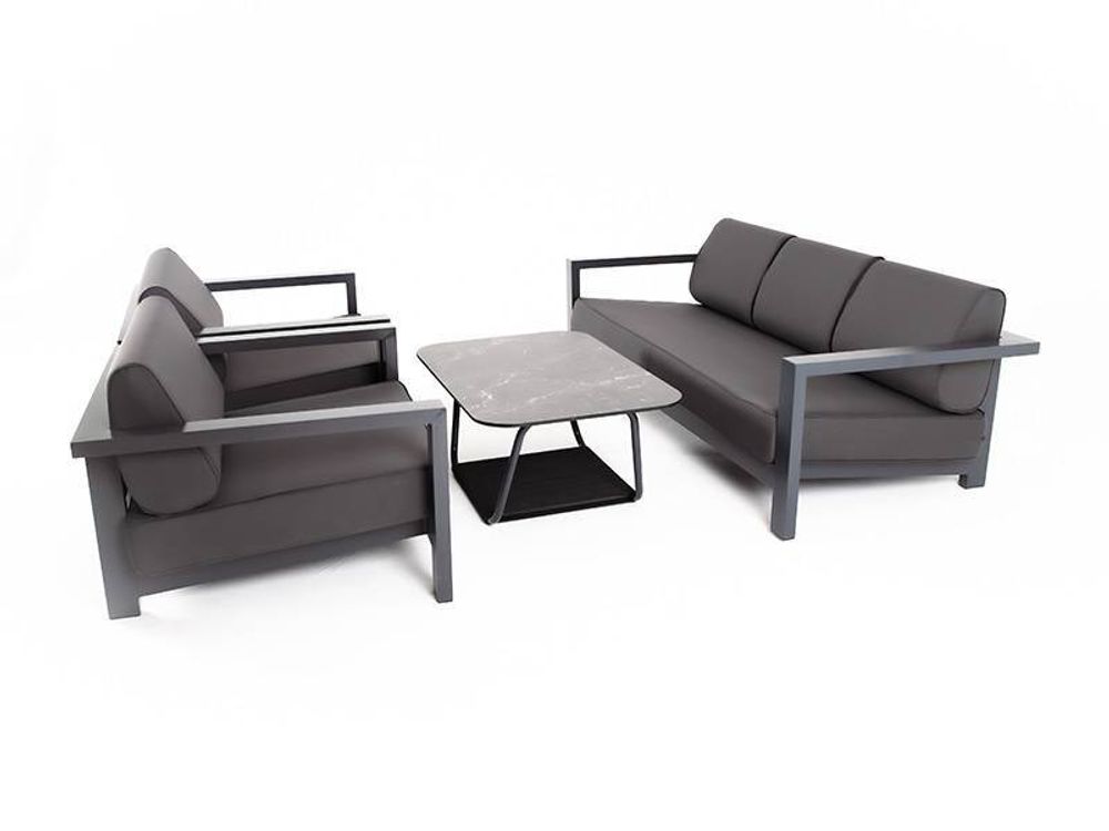 "Гранада" лаунж-зона из алюминия со столиком из HPL