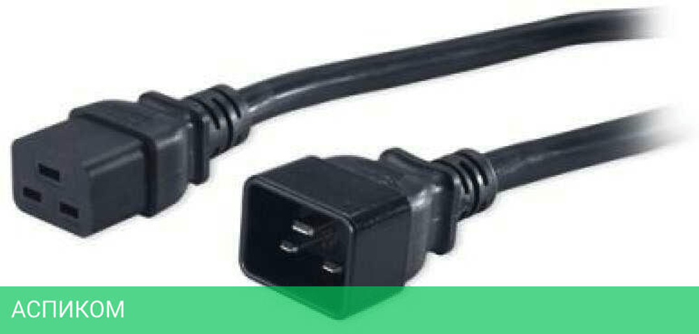 Кабель питания Hyperline PWC-IEC19-IEC20-1.8-BK черный
