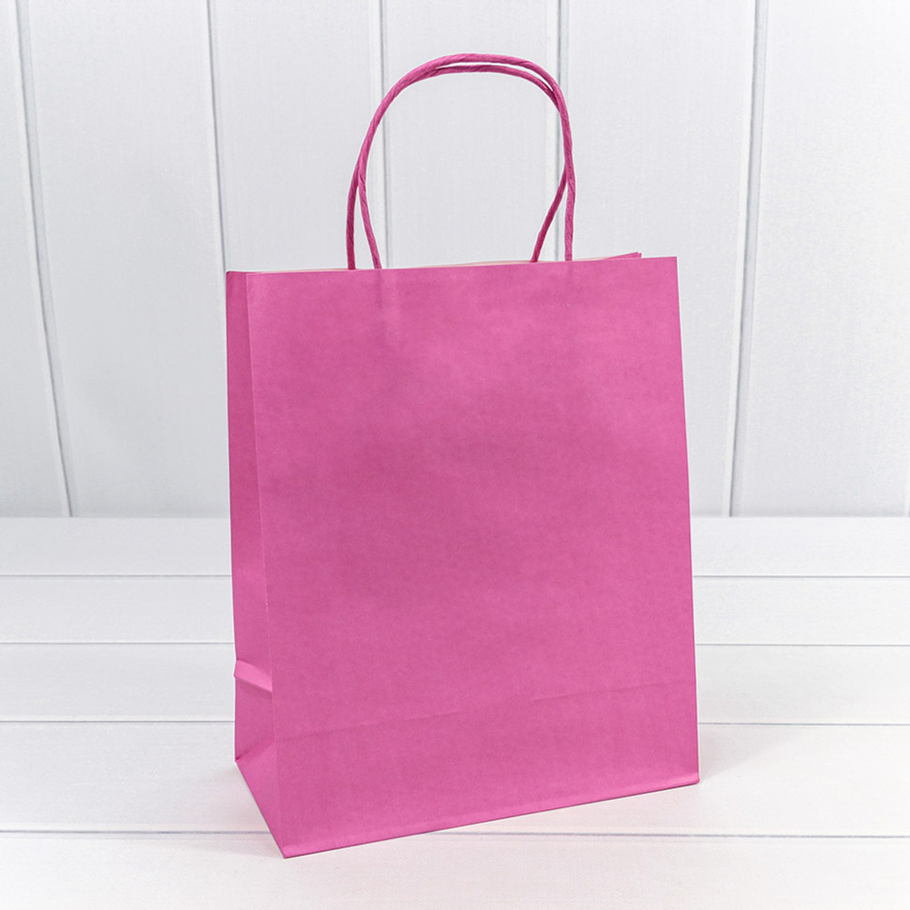 Пакет подарочный 22х27х11см (Лиловый, Крафт)