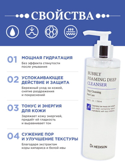 Пенка для лица Dr.Hedison Bubbly Foaming Deep Cleanser, 250мл