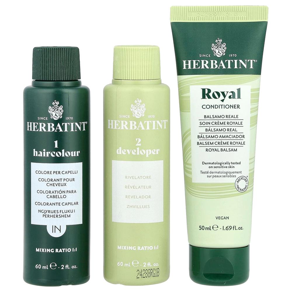 Herbatint, стойкая гель-краска для волос, 1N, черный, 170 мл (5,75 жидк. унции)