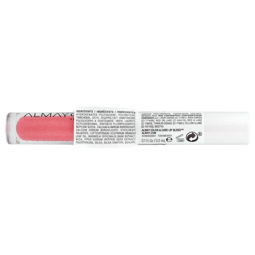 Almay, Color & Care Lip Gloss™, блеск для губ, оттенок 100 розовый, 3 мл (0,1 жидк. унции)
