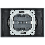 BRITE Розетка 2-местная с заземлением без защитных шторок 16А в сборе РС12-3-БрМ маренго IEK