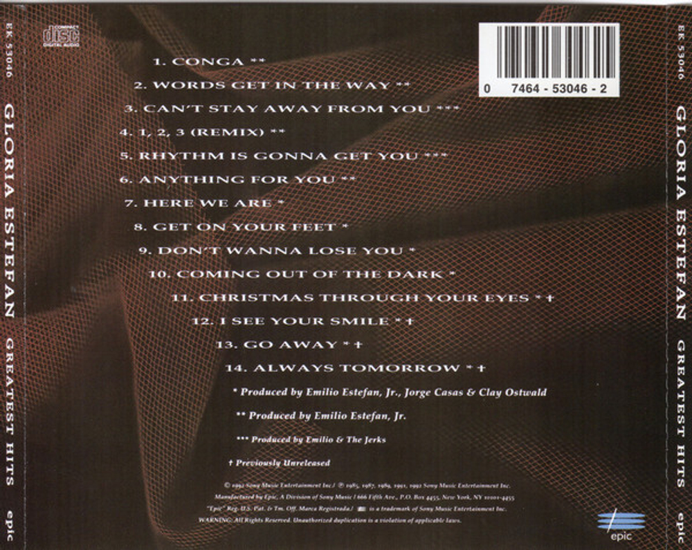 Gloria Estefan / Greatest Hits (CD)
