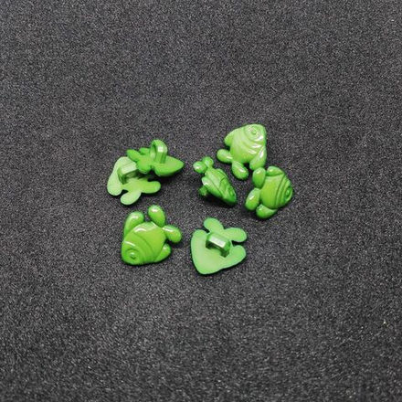 Т169  декор пришив.элемент, 15 мм, цв.зеленый, рыбка