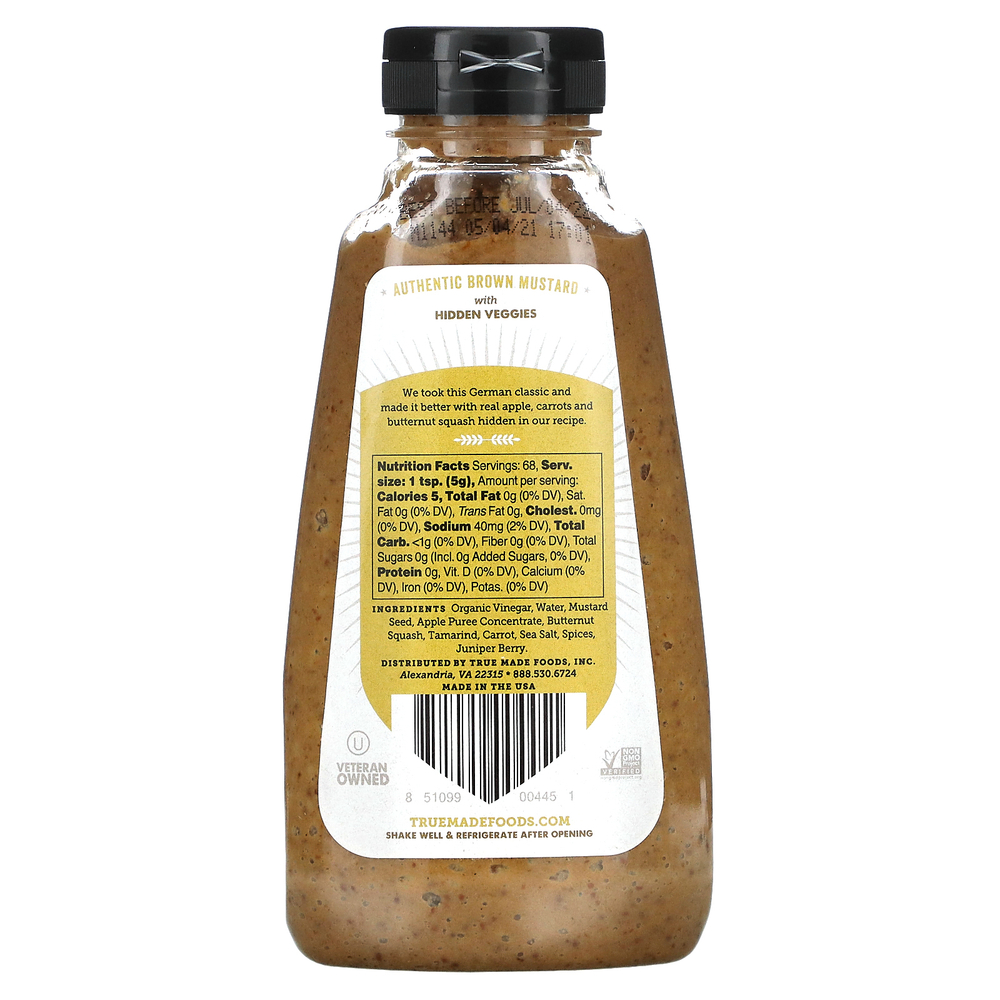 True Made Foods, Горчица по-баварски со скрытыми овощами, 340 г (12 унций)