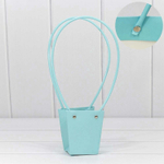 Пакет подарочный 10х9х6.5см Ваза для цветов (Голубой)