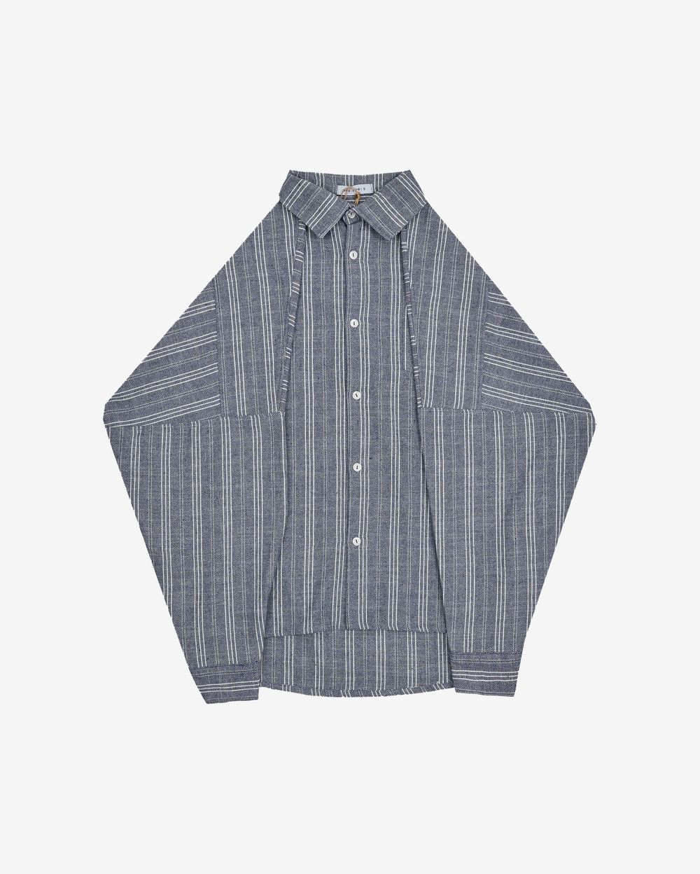 Рубашка One Two Oversized Striped Shirt Blue синяя