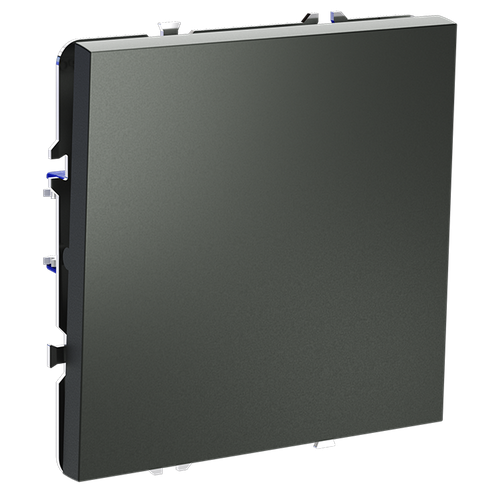 Выключатель с самовозвратом встраиваемый VOLTUM S70 одноклавишный 10А, (титан)