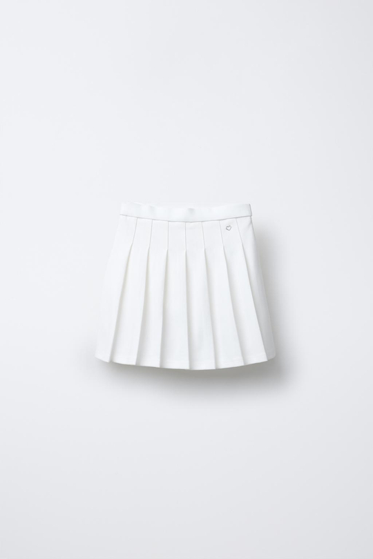 ZARA ЮБКА В СКЛАДКУ С ДЕТАЛЬЮ «СЕРДЦЕ», ЭКРЮ