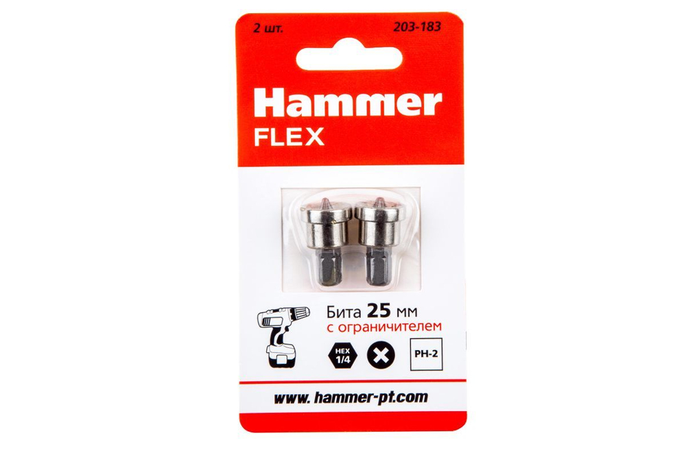 Бита Hammer PH2x25мм