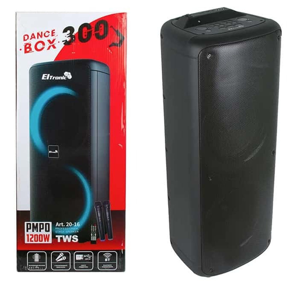 Колонка 10" (20-16 DANCE BOX 300) динамик 2шт/10" ELTRONIC с TWS