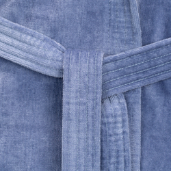 Халат велюровый Vossen Texas atlantic 484 светло-синий