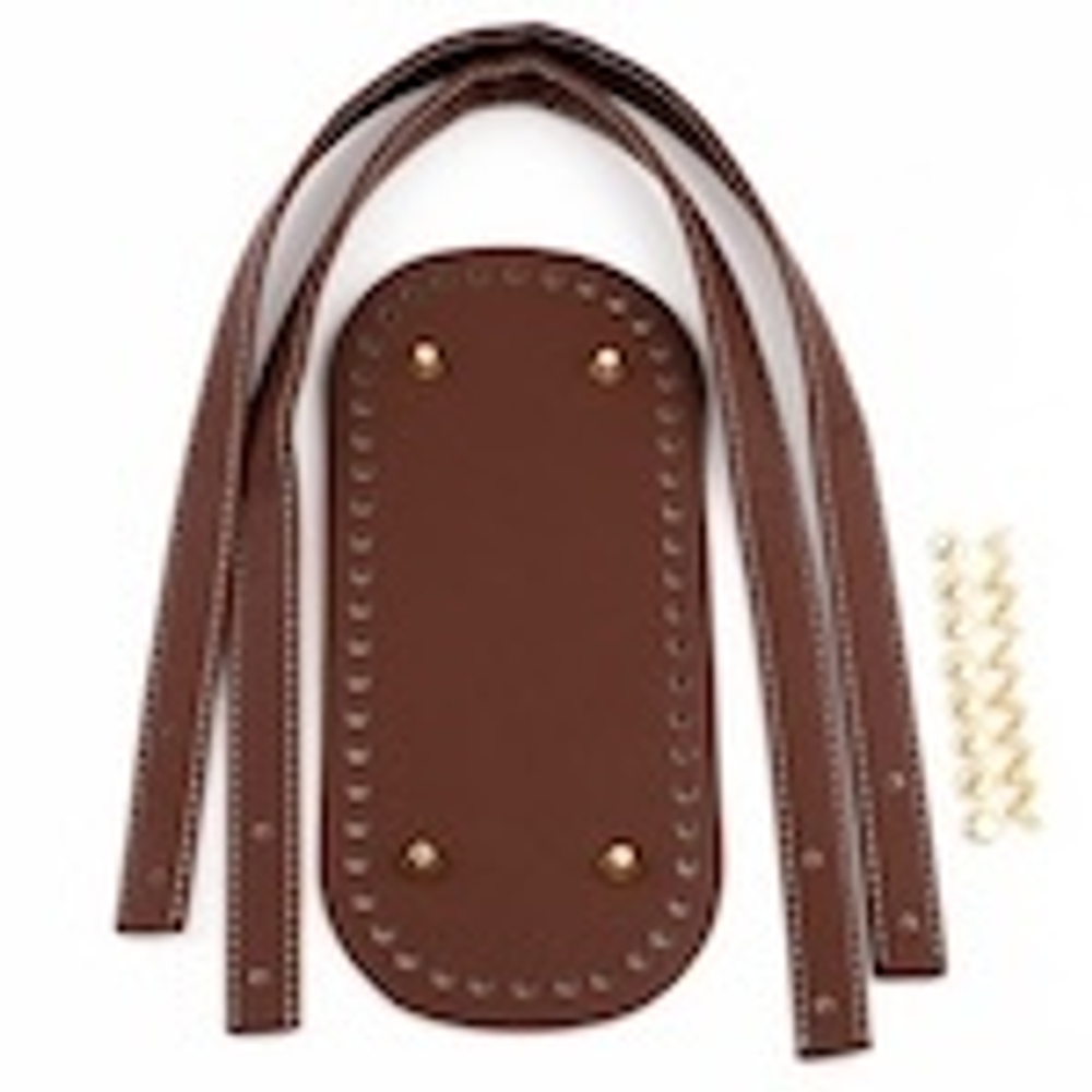 Набор для изготовления сумки (дно и ручки) коричневый